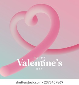 Valentines day trend banner with abstract heart