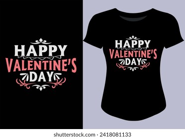 Valentine's day trending t shirt for boys or girls trending simple graffiti text based eye catchy fashion creative design vector illustrator