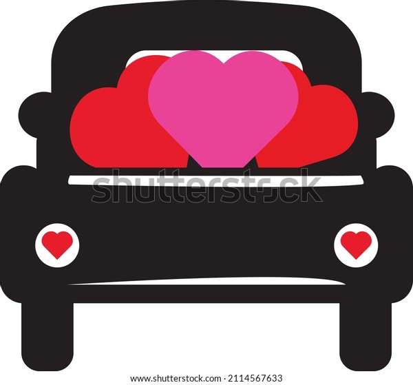 Valentine\'s\
Day Truck Vintage Truck  Love Heart\
Balloon