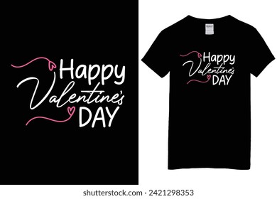 valentine's day t-shirt design illustration