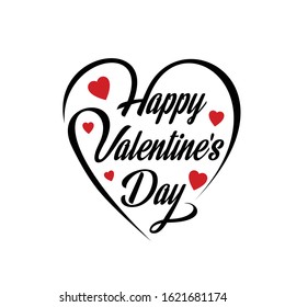 Valentines day t-shirt design template with caption Happy Valentine day. Vector illustration t-shirt template