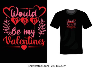 Valentines Day T-shirt Design Template 