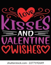 A Valentine's Day t-shirt design typically incorporates romantic themes and symbols associated with the holiday, such as hearts, Cupid, flowers, or love messages.