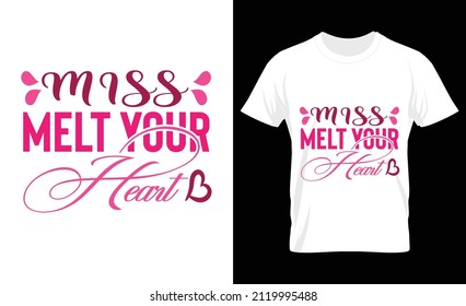 Vector de diseño de camisetas de San Valentín