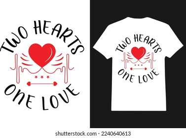 Valentine's Day t-shirt design vector, T-shirt design for happy Valentine's Day with heart vector