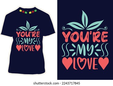 Vector de diseño de camisetas de San Valentín