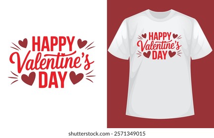 
Valentine's Day t-shirt with "Happy Valentine's Day"