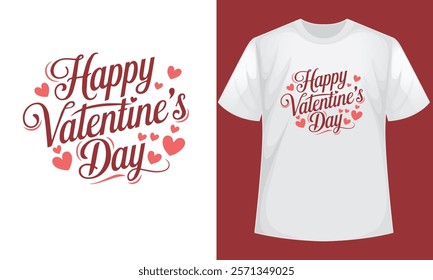 
Valentine's Day t-shirt with "Happy Valentine's Day"