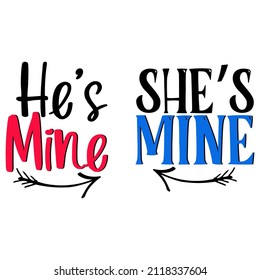 Valentine's Day T-shirt vector collections for couple t-shirt design, mug design, pillow design