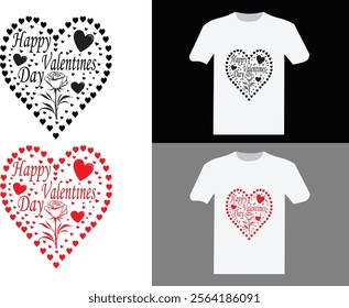 valentine's day t-shirt.Cute Lover Valentine Shirt.Made With Love typography design.