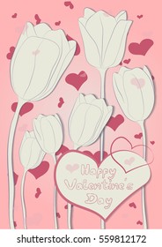 Valentine's day with tulips