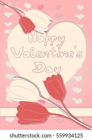 Valentine's day with tulips
