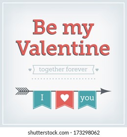 Valentine's Day Typographic Background