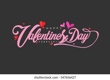 Valentines Day typographic vector design for greeting cards, Valentine card, invitation card. Isolated Vintage text, lettering composition. Vector Illustration eps.10