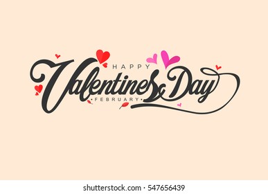 Valentines Day typographic vector design for greeting cards, Valentine card, invitation card. Isolated Vintage text, lettering composition. Vector Illustration eps.10