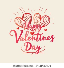Valentine's day typography, simple love day logo
