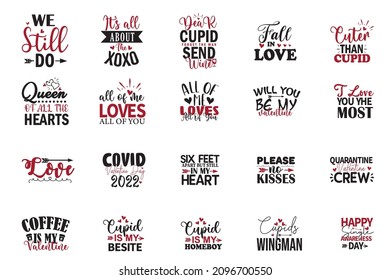 Paquete Svg de tipografía de San Valentín