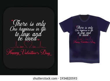 Valentine's day typography t shirt design