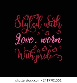 Valentine's day typography t shirt design