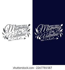 Valentines day typography t-shirt design vector illustration