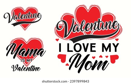 Valentine's Day Typography T-Shirt Design, Valentine's Day