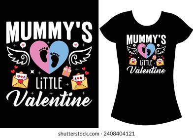 Valentine's Day Typography T-shirt design.