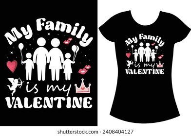 Valentine's Day Typography T-shirt design.