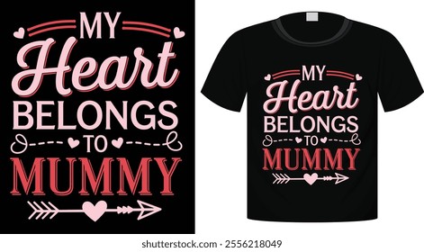 Valentine's Day Typography T-Shirt Design For Print Ready