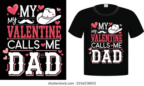 Valentine's Day Typography T-Shirt Design For Print Ready