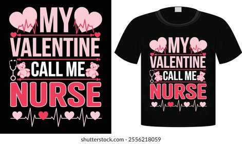 Valentine's Day Typography T-Shirt Design For Print Ready