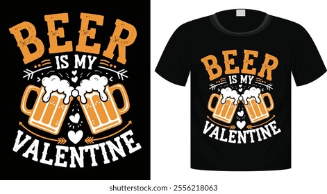 Valentine's Day Typography T-Shirt Design For Print Ready