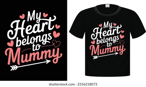 Valentine's Day Typography T-Shirt Design For Print Ready