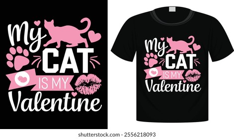 Valentine's Day Typography T-Shirt Design For Print Ready