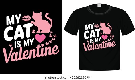 Valentine's Day Typography T-Shirt Design For Print Ready