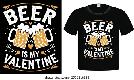 Valentine's Day Typography T-Shirt Design For Print Ready