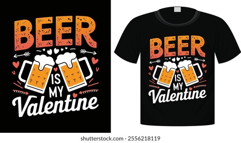 Valentine's Day Typography T-Shirt Design For Print Ready