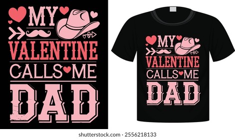 Valentine's Day Typography T-Shirt Design For Print Ready