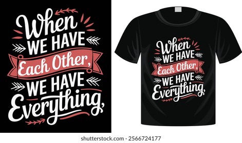 Valentine's Day Typography T-Shirt Design, Ready for Print