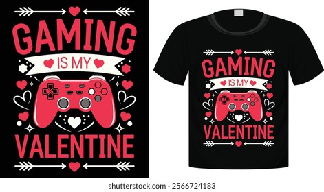 Valentine's Day Typography T-Shirt Design, Ready for Print