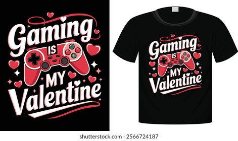 Valentine's Day Typography T-Shirt Design, Ready for Print