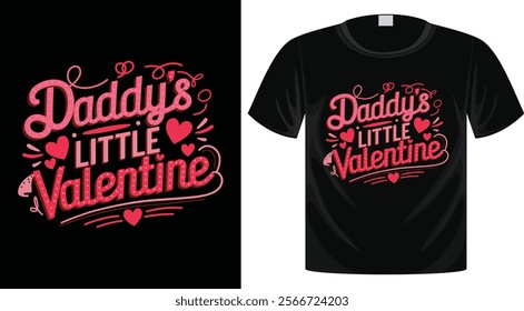 Valentine's Day Typography T-Shirt Design, Ready for Print