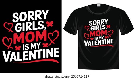Valentine's Day Typography T-Shirt Design, Ready for Print