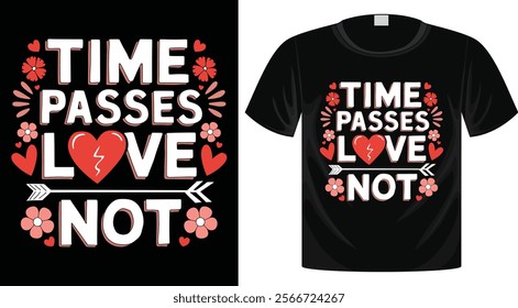 Valentine's Day Typography T-Shirt Design, Ready for Print