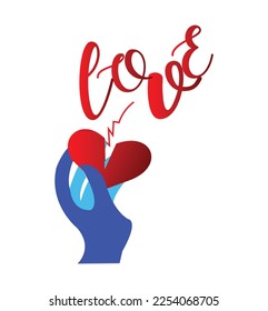 valentines day typography, vector, card, illustration