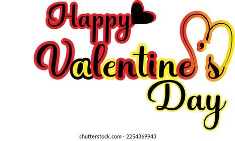 Valentinstag-Typografie, Vektorgrafik, Karte