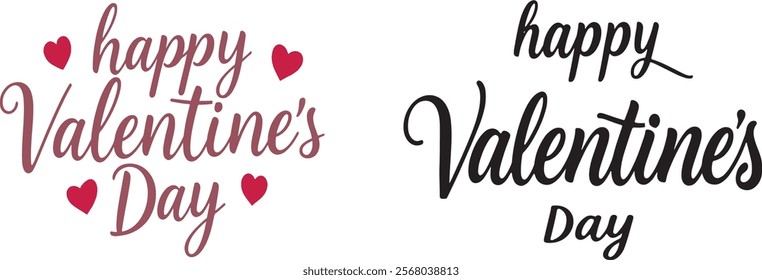 valentines day typography vector design