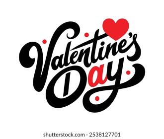 Valentine's Day Typography Vector Illustration