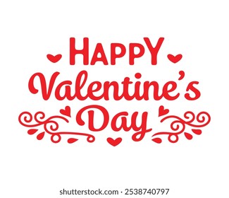 Valentinstag Typografie Vektorgrafik