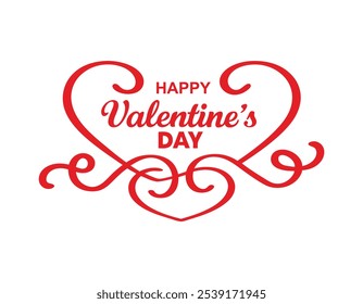 Valentinstag Typografie Vektorgrafik