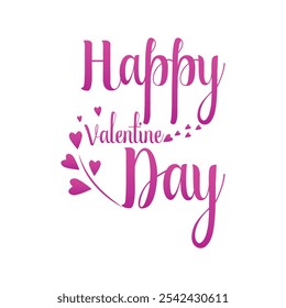 "Valentine's Day Typography Vector Illustration - Romantic and Creative Design"